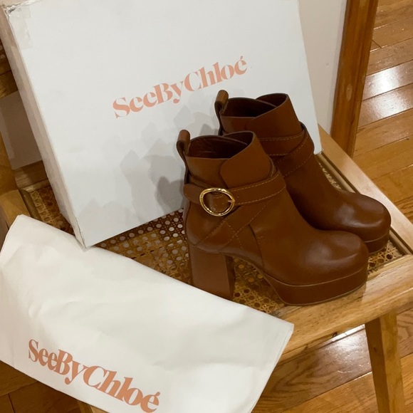 See By Chloe Lyna Boot Tan Size US 5 EU 35 - Picture 3 of 12